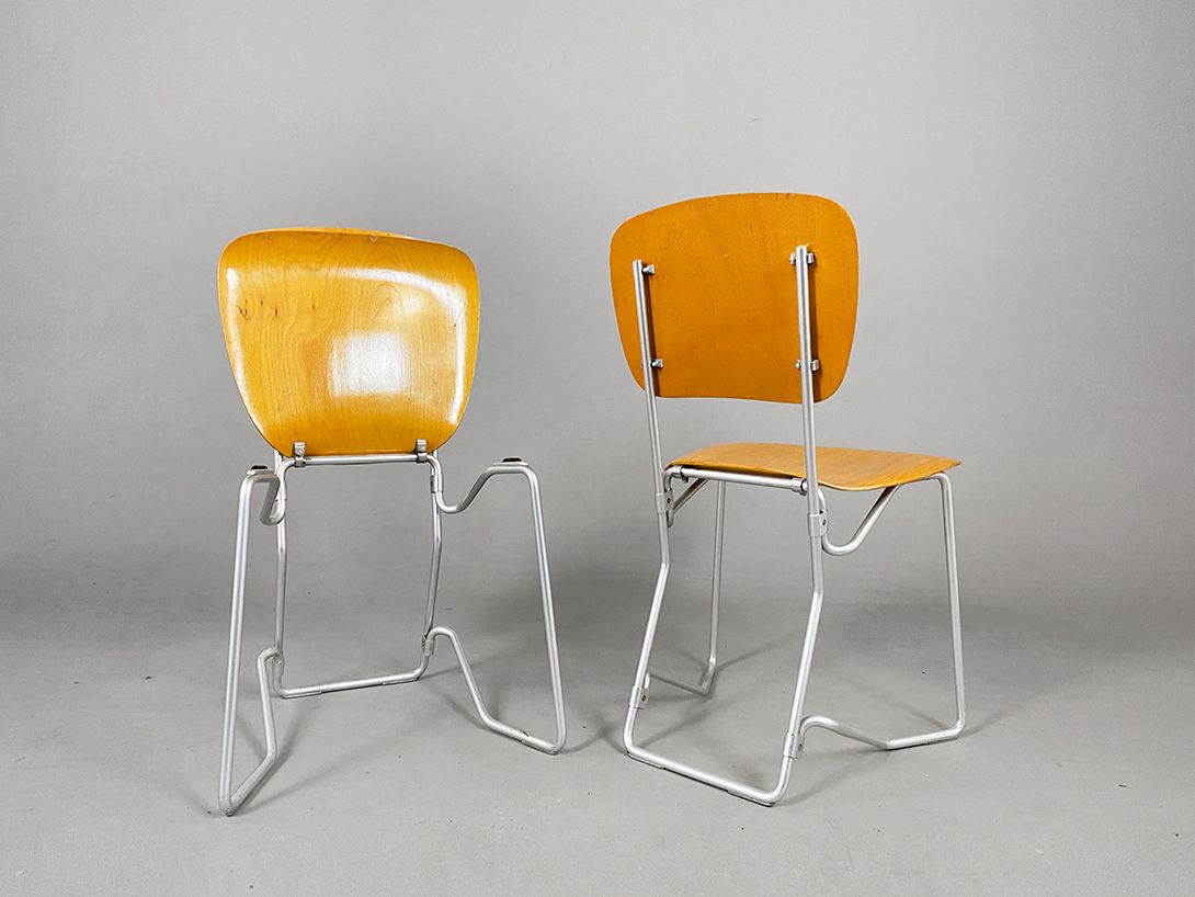 Foto Brown Alu Flex Chair by Armin Wirth 1950 h82x40