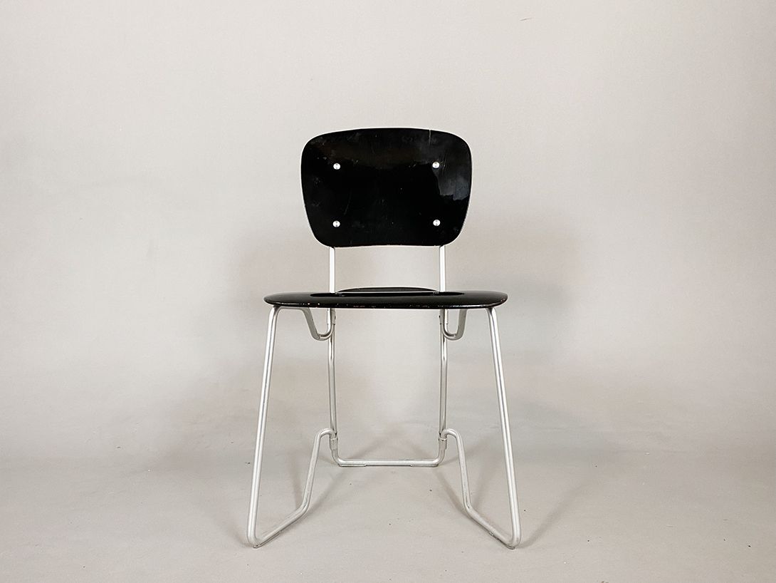 Foto Black Alu Flex Chair by Armin Wirth 1950 h82x40