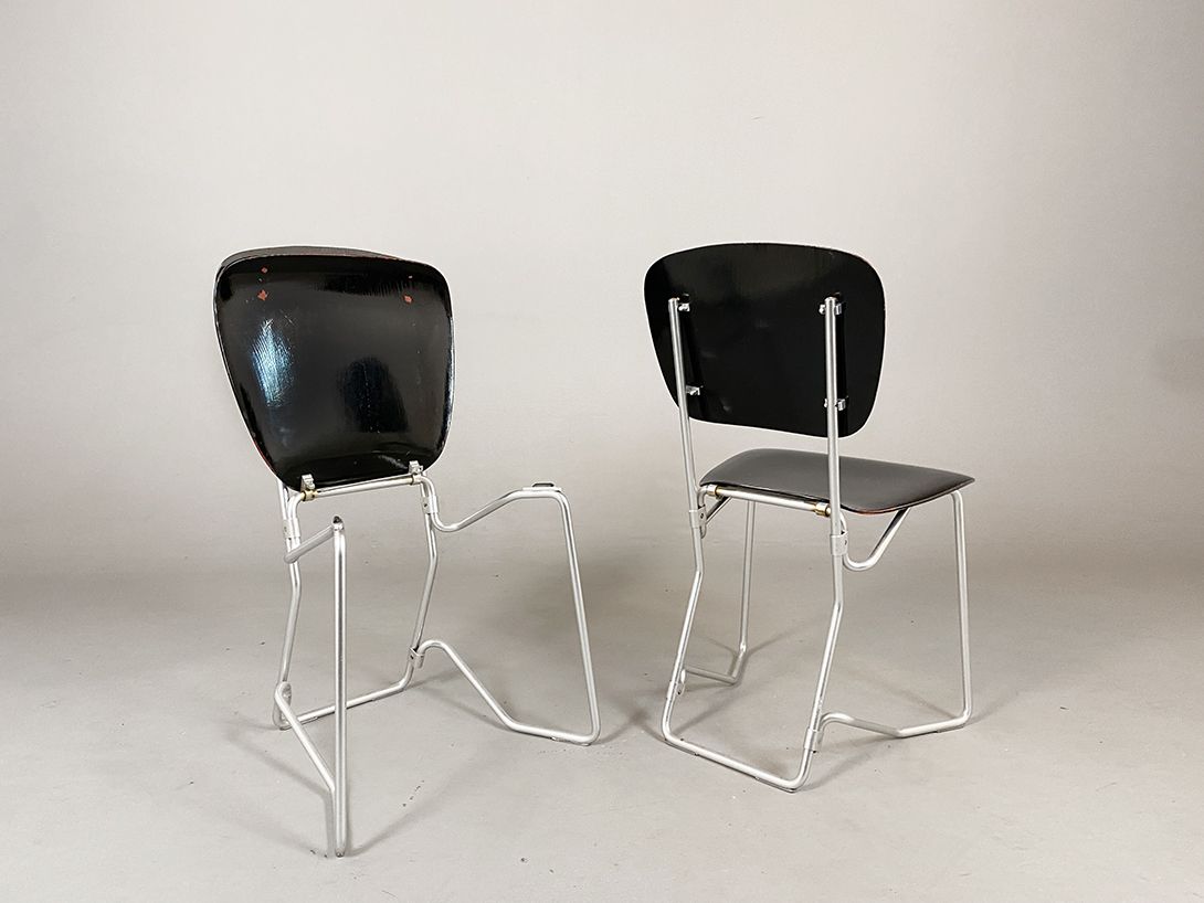 Foto Black Alu Flex Chair by Armin Wirth 1950 h82x40