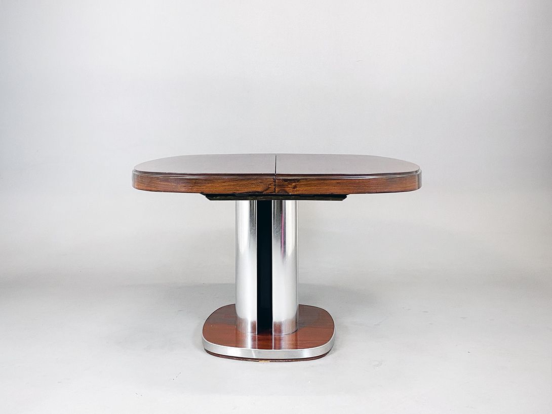 Foto Dark Brown extendible Dining Table h76x120x120