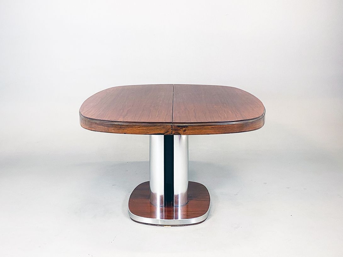 Foto Dark Brown extendible Dining Table h76x120x120