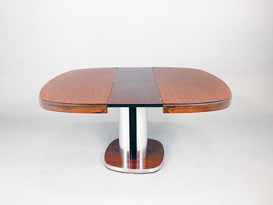 Foto Dark Brown extendible Dining Table h76x120x120