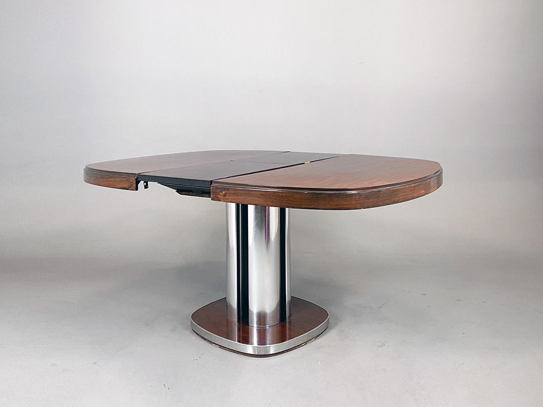 Foto Dark Brown extendible Dining Table h76x120x120