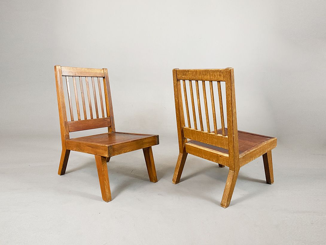Foto Sturdy Wooden Lounge Chair, Münchner Bauakademie h80