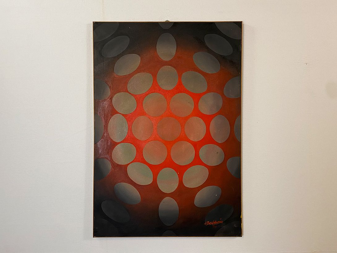 Foto Abstract Red and Black OP Art h105 38a11