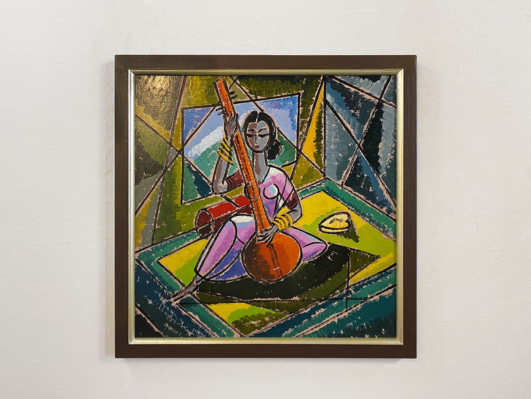 Foto Indian Musician Woman with Sitar h68 36A19