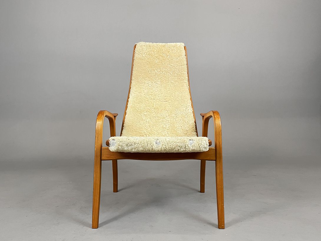 Foto Lamino Easy Sheepskin Armchair Denmark 1958