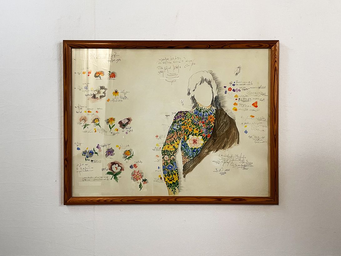 Foto Hand Painted Fashion Mood Board GDR 1984 h62 20E3