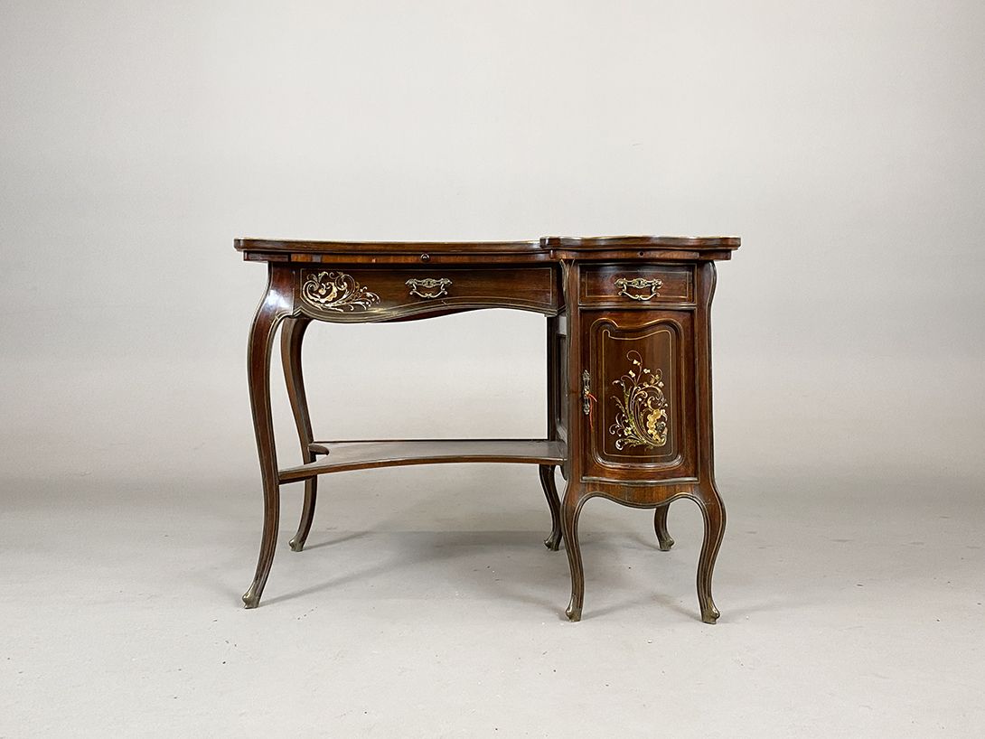 Foto Dark Brown Antique Ladies Desk h80x105x66