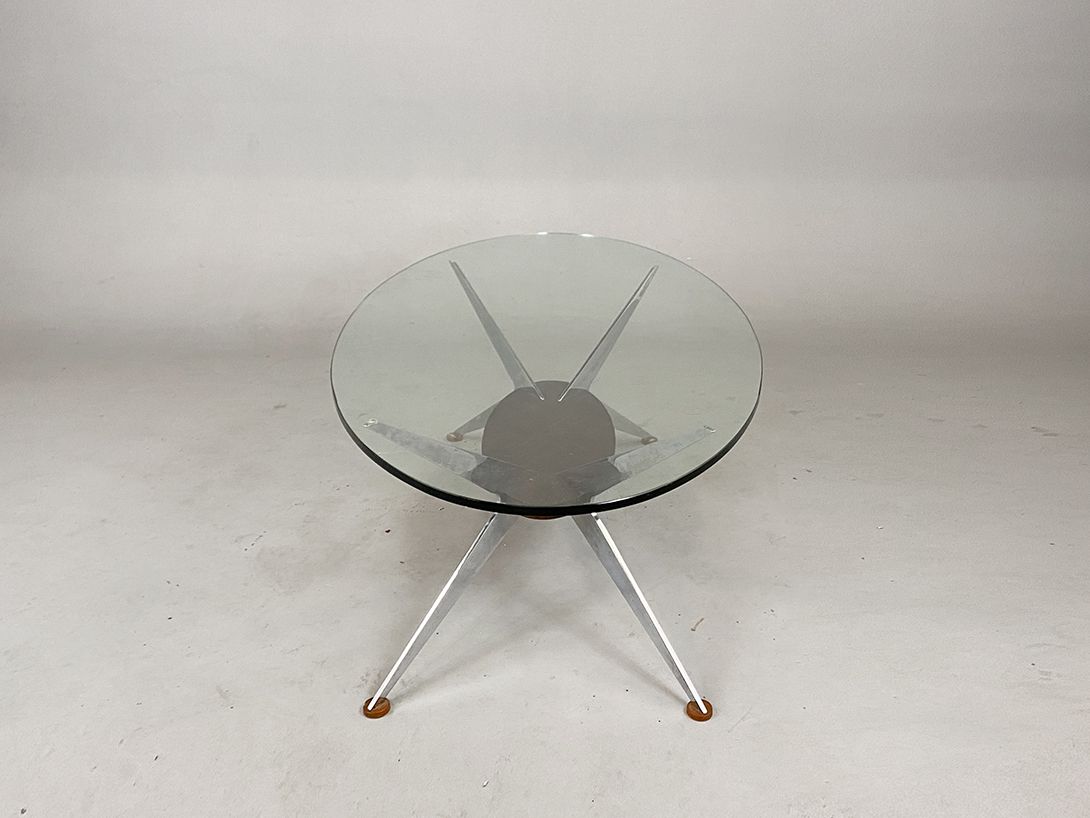 Foto Oval Smoked Glass Top Coffee Table h46x155x75