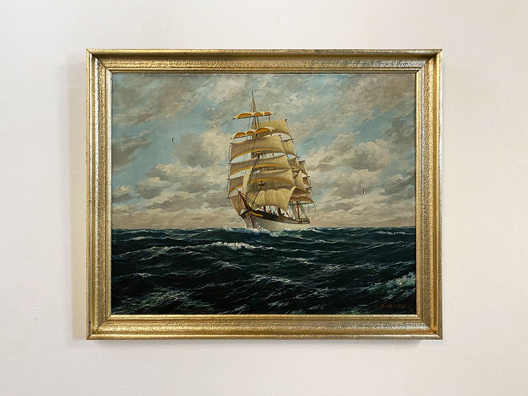 Foto Oil Painting of a Sailing Ship h92x112 36D6