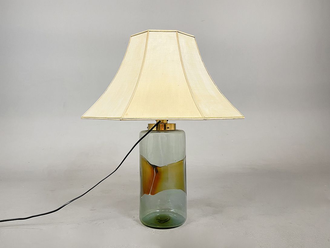 Foto Large two toned Glass Lamp with Beige Shade h70 //