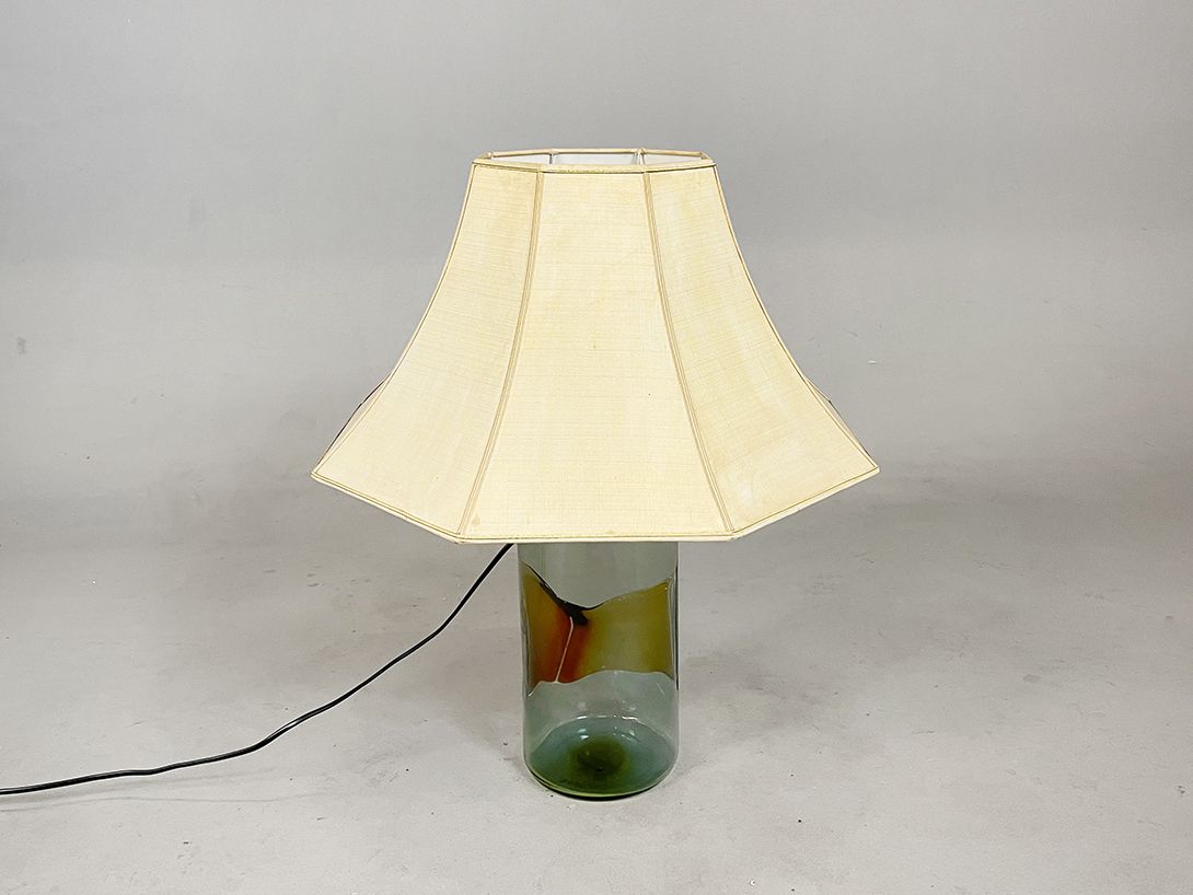 Foto Large two toned Glass Lamp with Beige Shade h70 //
