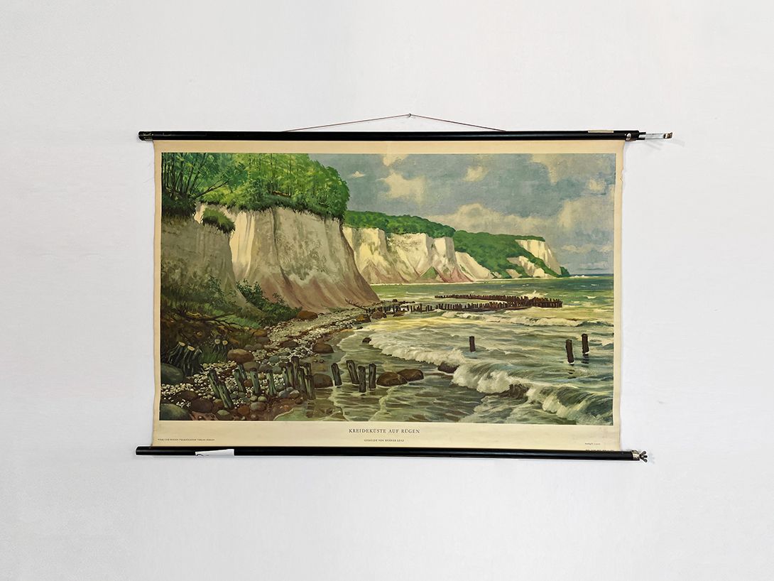 Foto School Poster of a Chalk Coast on Rügen, GDR