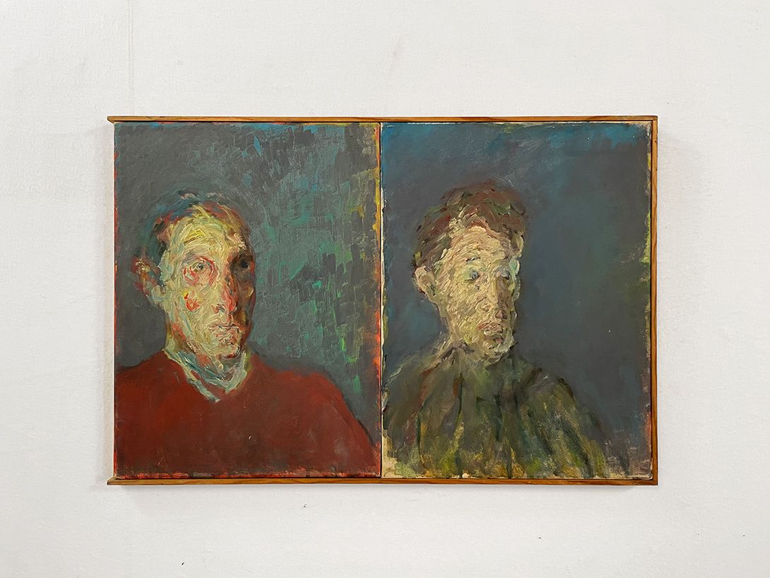 Foto Impressionist Double Potrait of Opposite Men h42x61 26d14