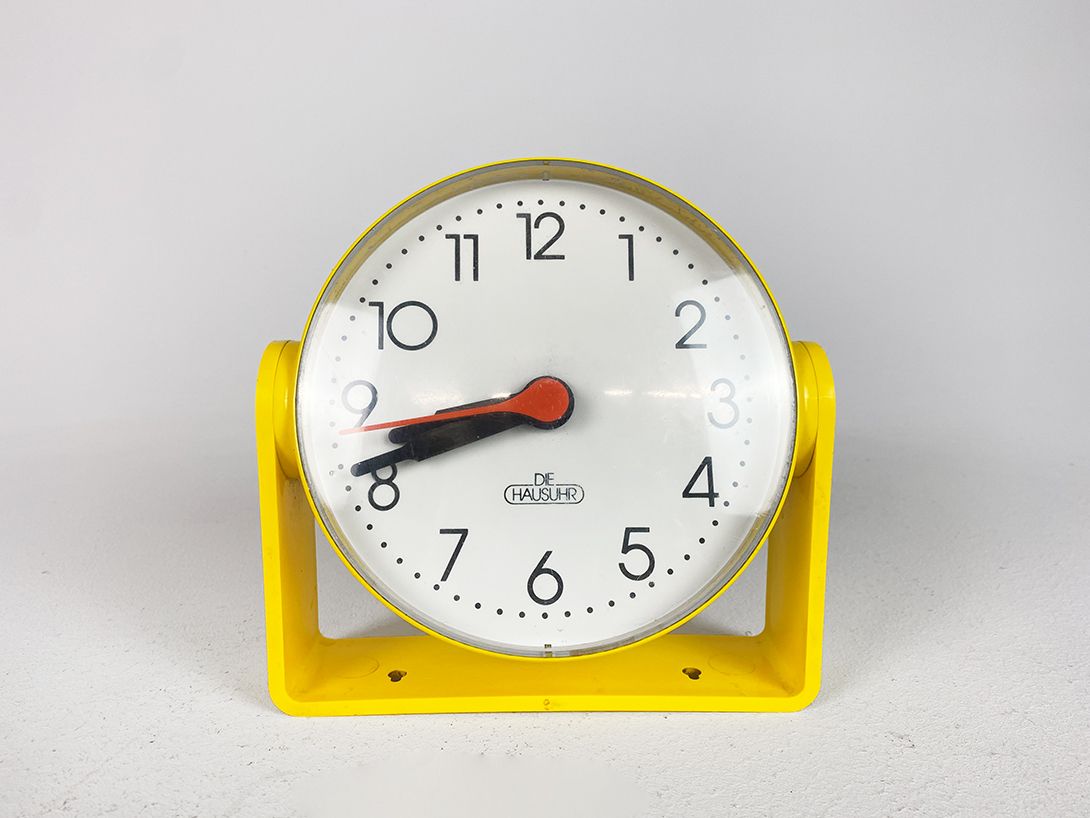 Foto Yellow Die Hausuhr Clock h17x18x5