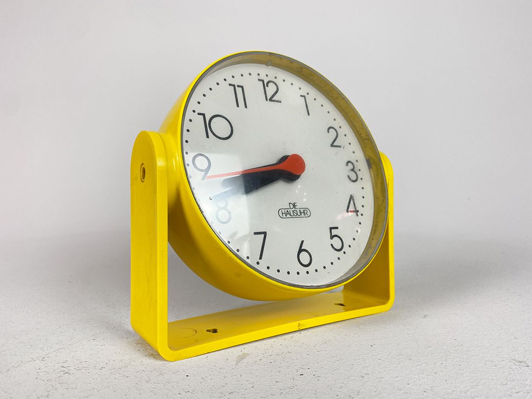 Foto Yellow Die Hausuhr Clock h17x18x5