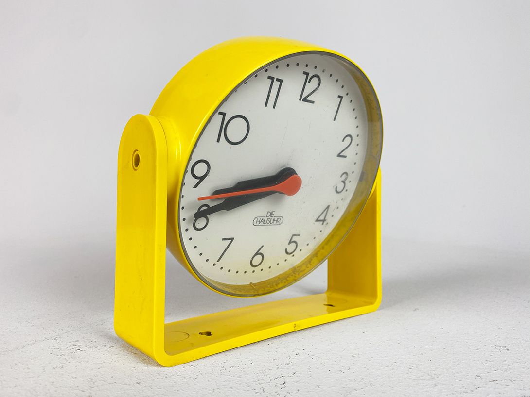 Foto Yellow Die Hausuhr Clock h17x18x5