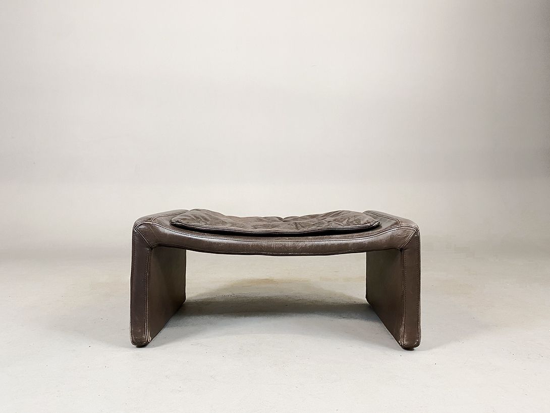 Foto Chocolate Brown Leather Saporiti Ottoman h33