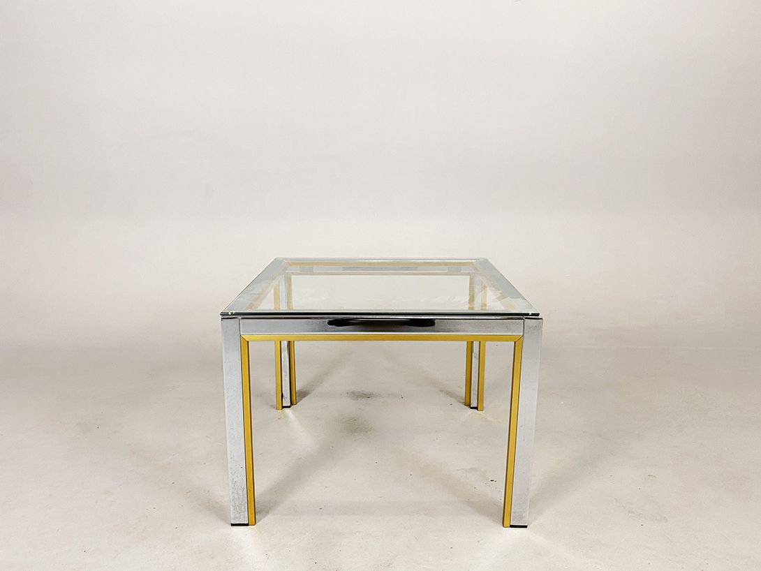 Foto Brass and Chrome Square Coffee Table h45x60x60