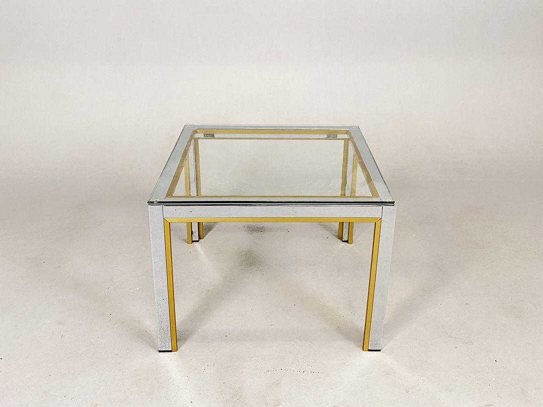 Foto Brass and Chrome Square Coffee Table h45x60x60