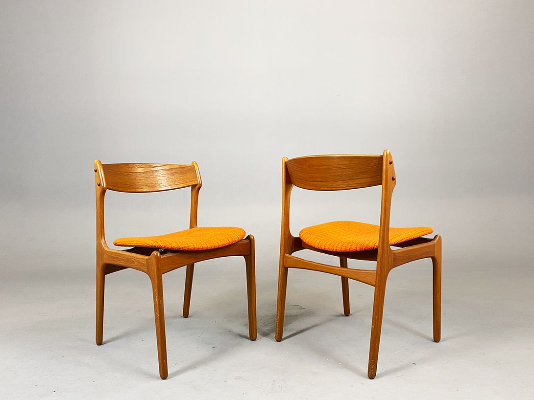 Foto Midcentury Chair from Denmark with Orange Upholstery