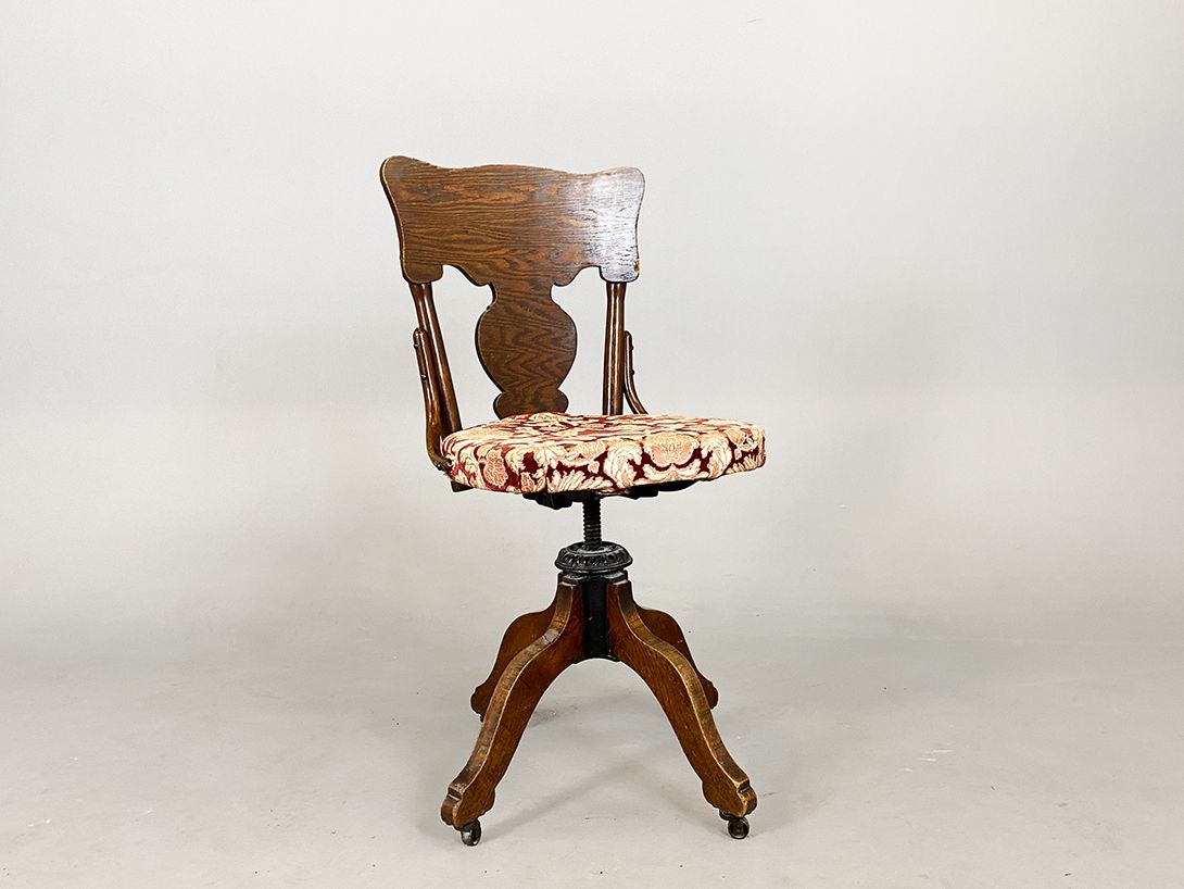 Foto Rollable Chair with Velvet Flower Pattern Seat