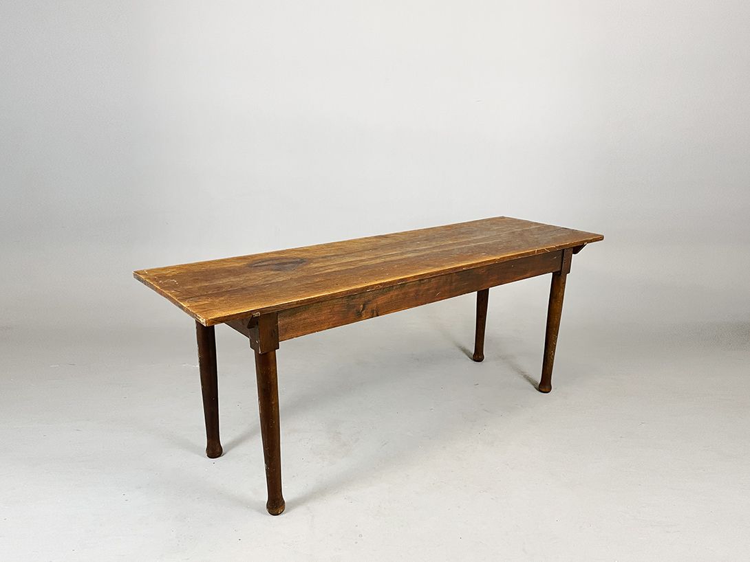 Foto Long Wooden Rustic Tavern Dining Table, Cologne 1850 h80x200x64