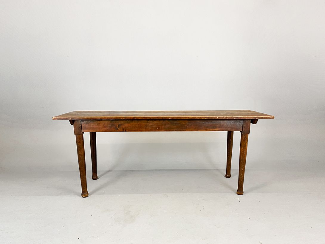 Foto Long Wooden Rustic Tavern Dining Table, Cologne 1850 h80x200x64