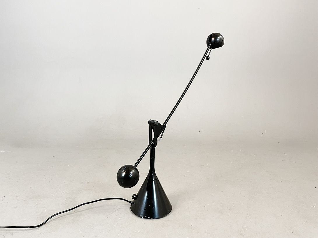 Foto Black Adjustable Halogen Desk Lamp Calder Enrique Franch Sa Metalarte h85