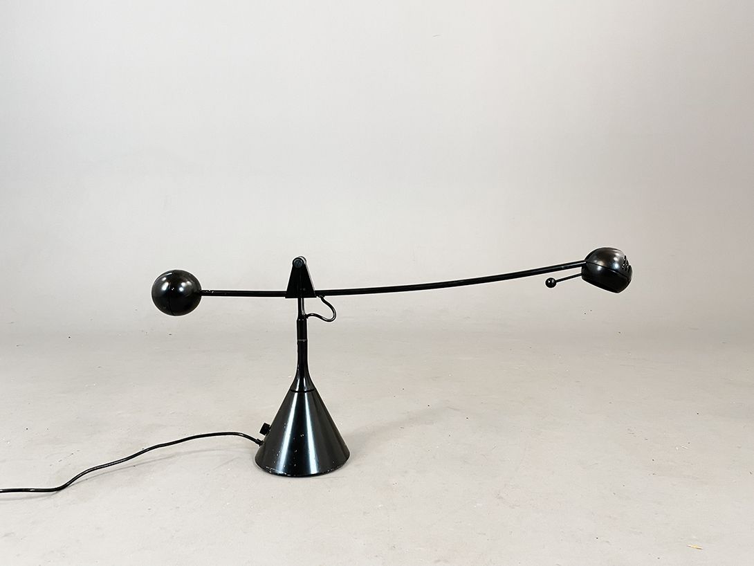 Foto Black Adjustable Halogen Desk Lamp Calder Enrique Franch Sa Metalarte h85