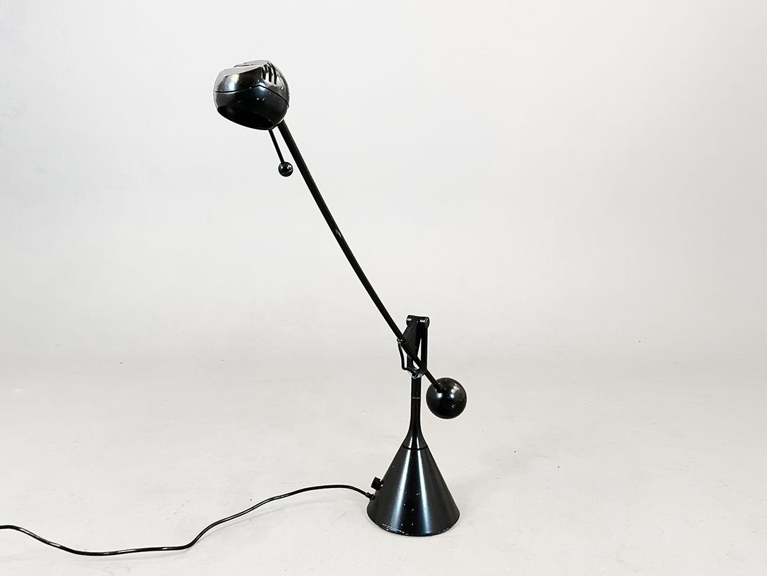 Foto Black Adjustable Halogen Desk Lamp Calder Enrique Franch Sa Metalarte h85