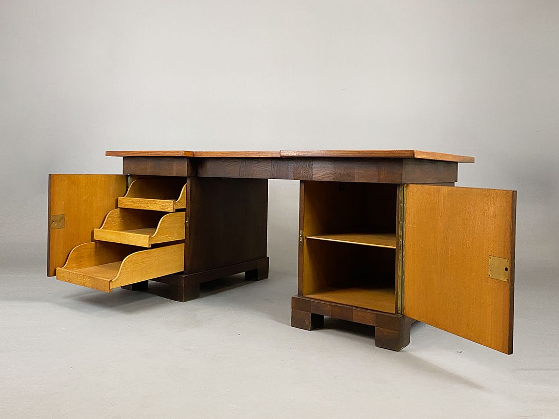 Foto Art Déco Desk Oakwood 1920 h80x180x90