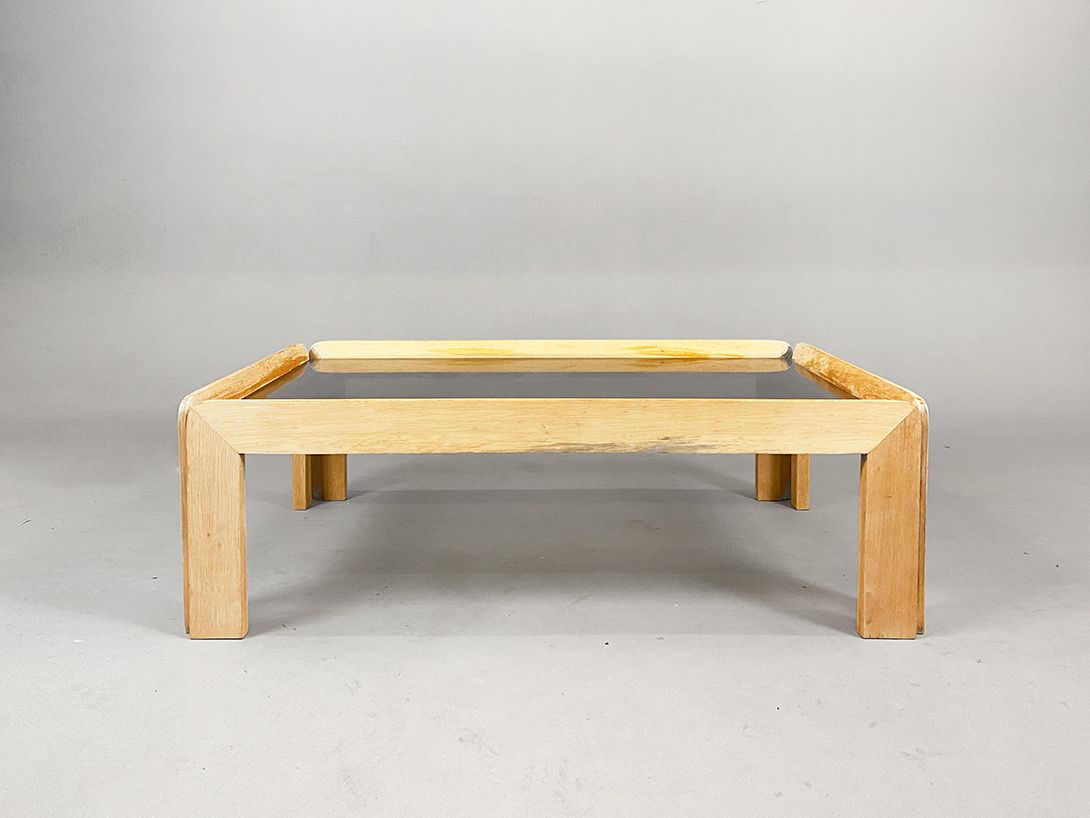 Foto Smoked Glass Top Coffee Table h35x110x74