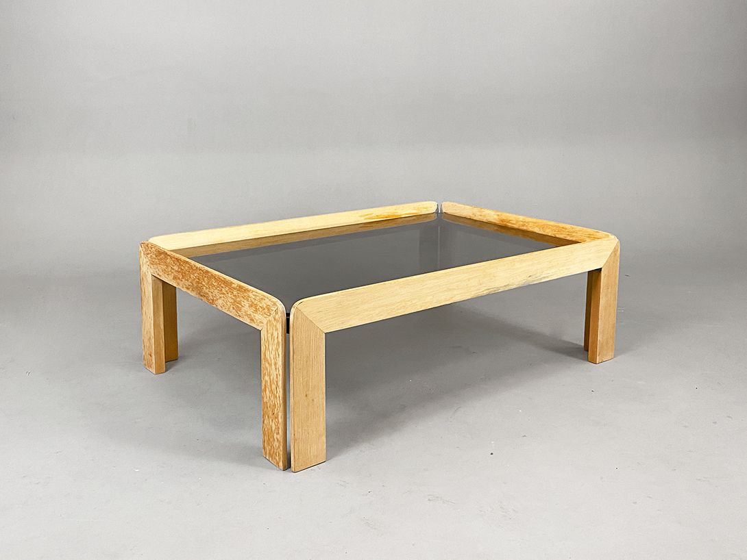 Foto Smoked Glass Top Coffee Table h35x110x74