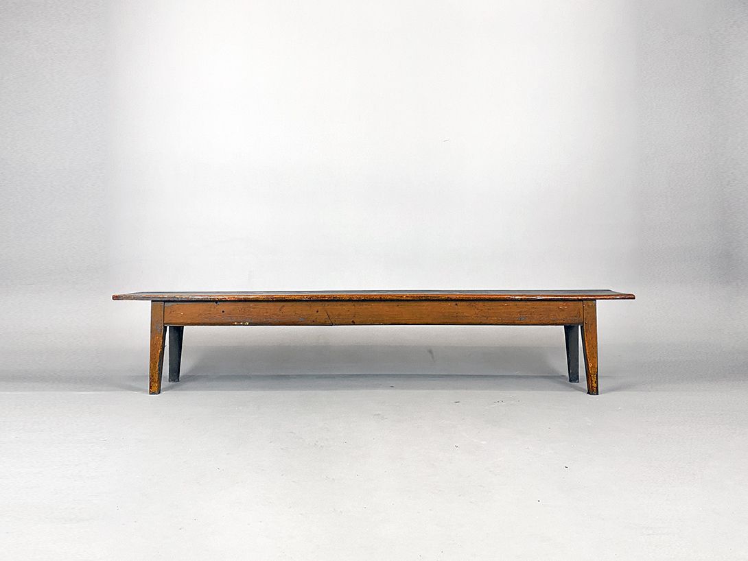 Foto Long Wooden Bench, Dark Brown 258cm *N