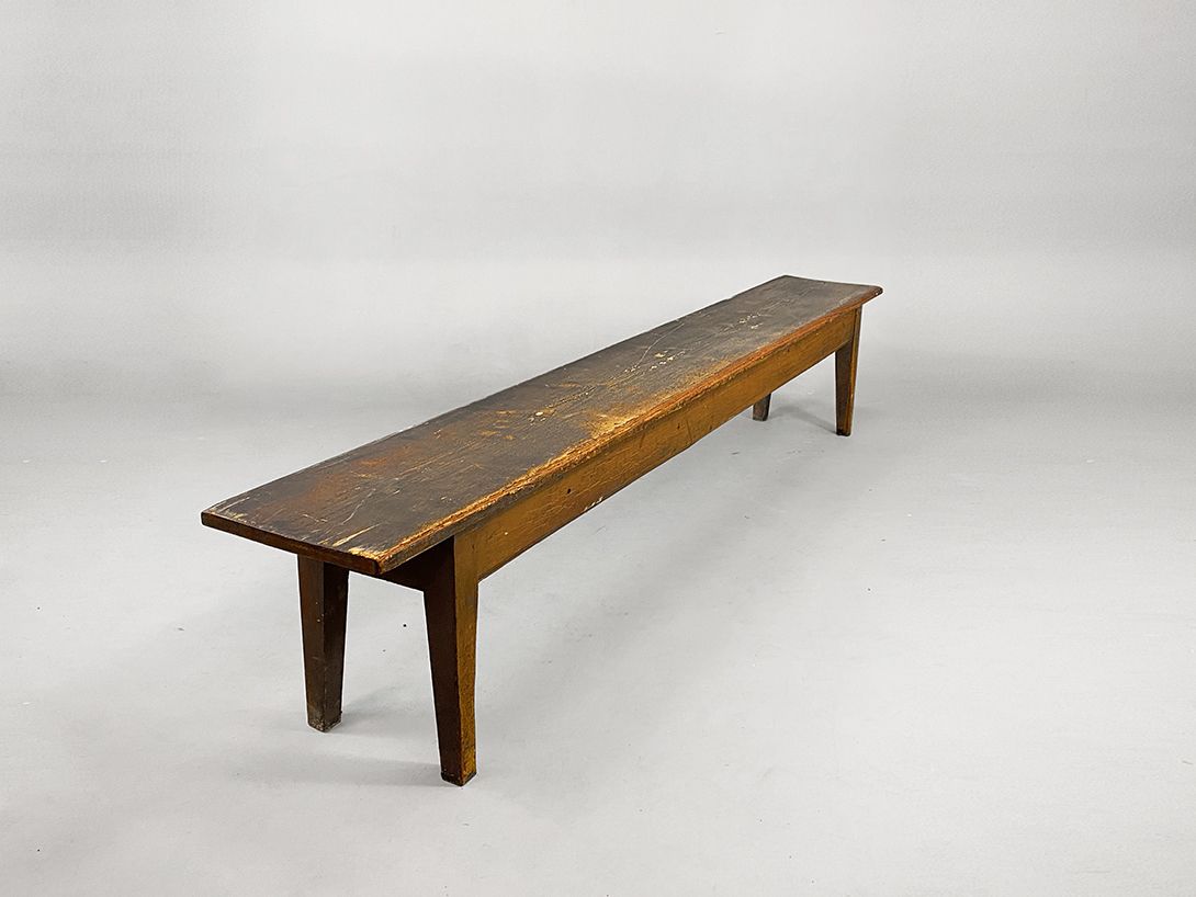 Foto Long Wooden Bench, Dark Brown 258cm *N
