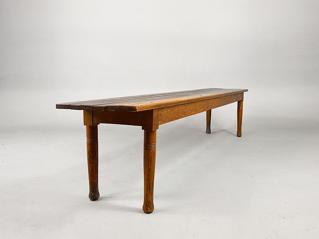 Foto Long Wooden Bench 217cm
