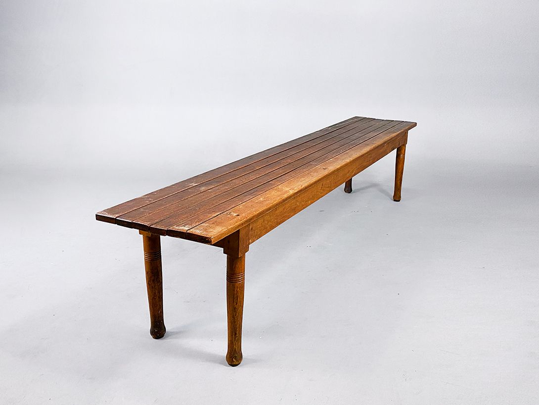 Foto Long Wooden Bench 217cm