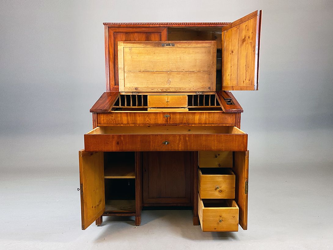 Foto Huge Mahagony Secretary, Biedermeier 1838 h187x130x76
