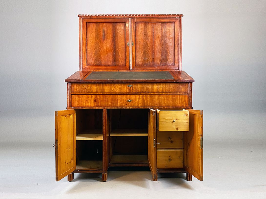 Foto Huge Mahagony Secretary, Biedermeier 1838 h187x130x76