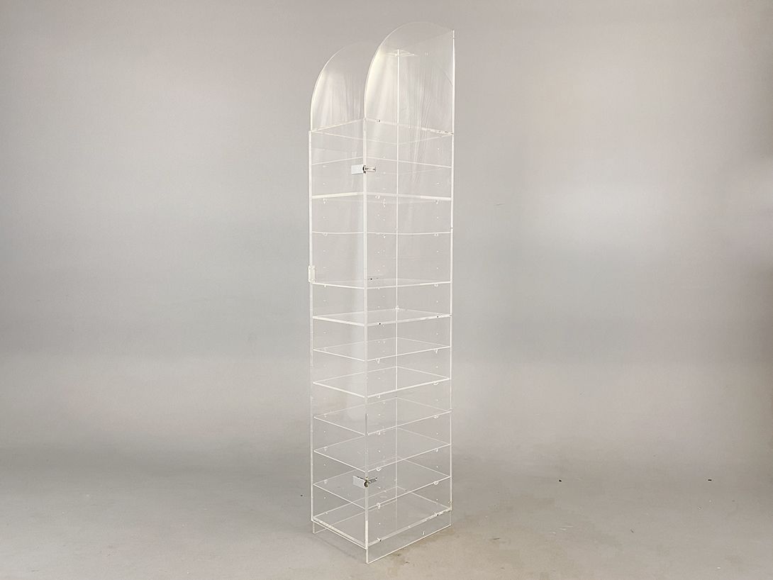 Foto Plexi Glass Cabinet Shelf Unit with Door h195