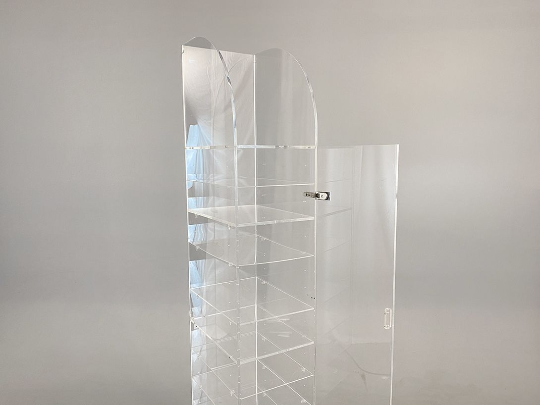 Foto Plexi Glass Cabinet Shelf Unit with Door h195