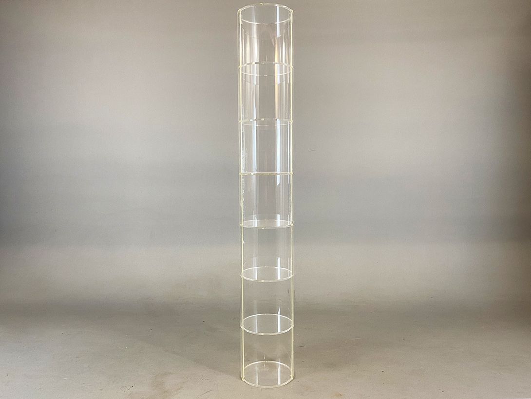 Foto Plexi Glass Cylinder Cabinet Shelf Unit h205
