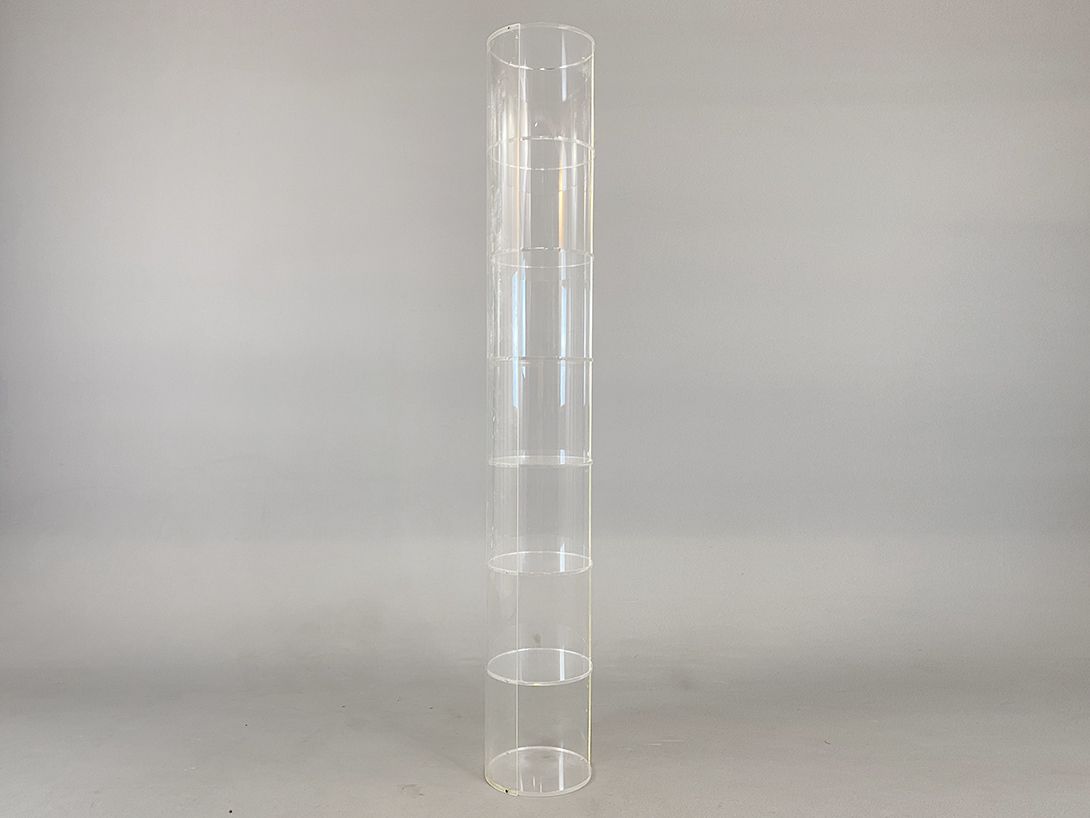 Foto Plexi Glass Cylinder Cabinet Shelf Unit h205
