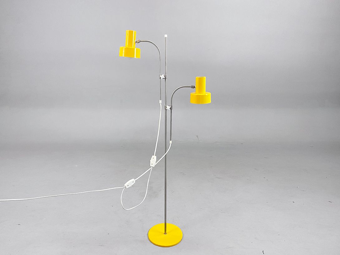 Foto Double Shaded Yellow Metal Floor Lamp h150 C1