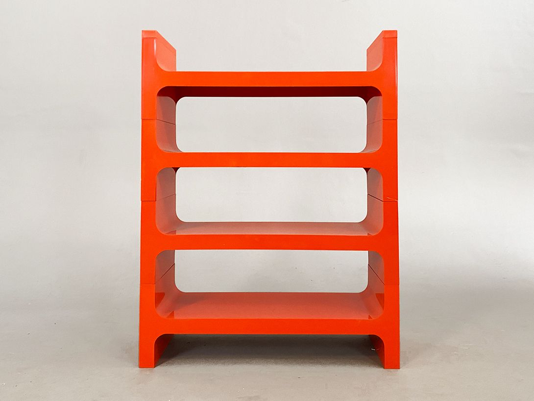 Foto Bright Orange Stackable Shelf
