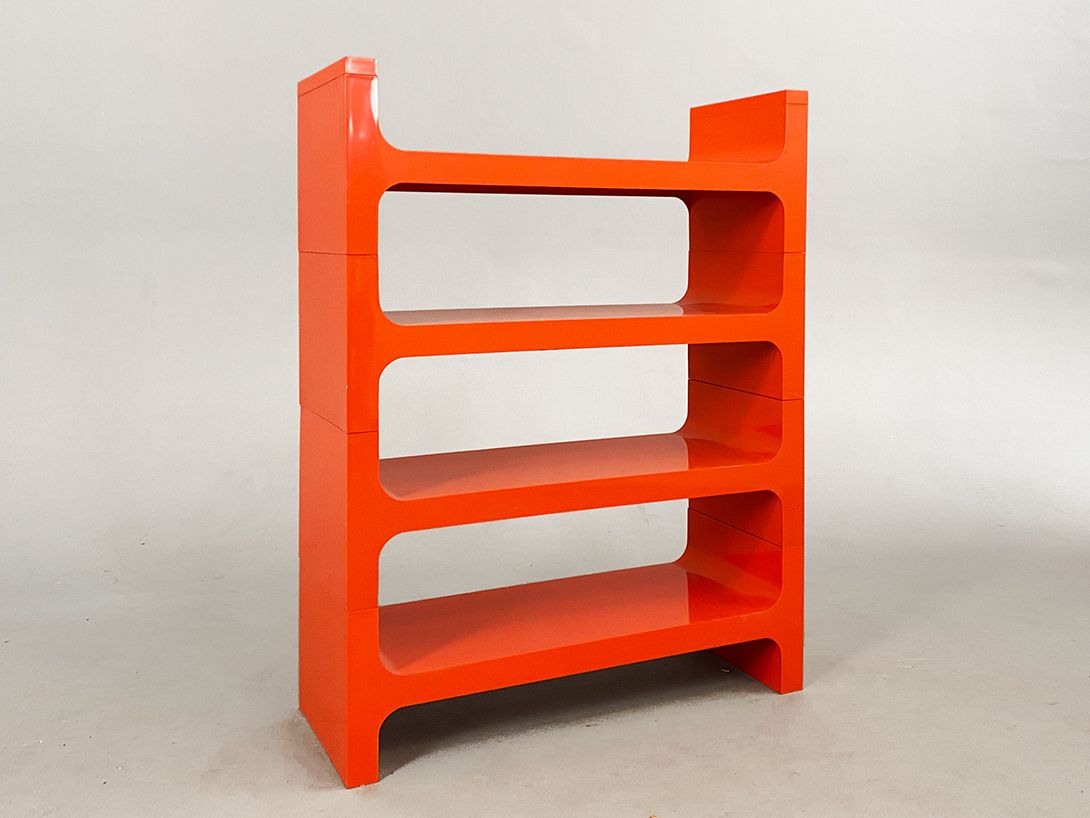 Foto Bright Orange Stackable Shelf