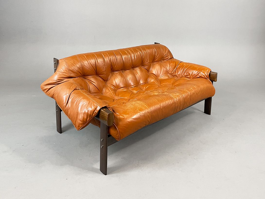 Foto Cognac Brazilian Leather Sofa h70x150x80