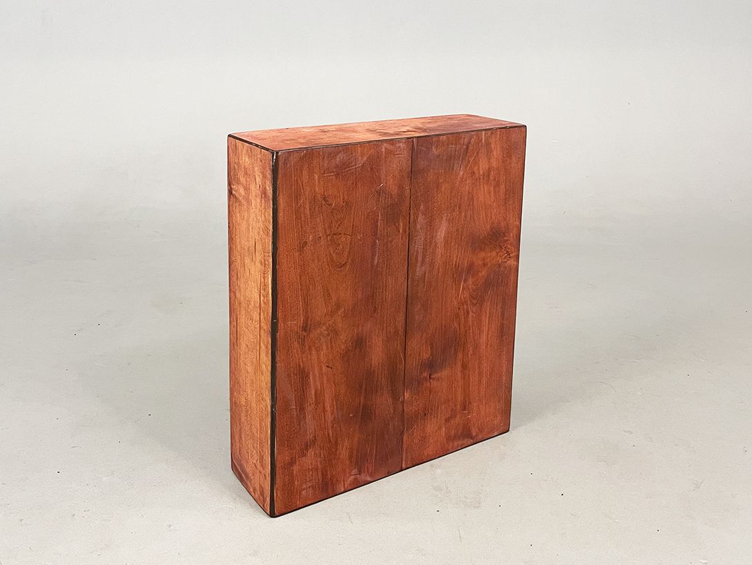 Foto Cognac Brown Wooden Plate Display h44